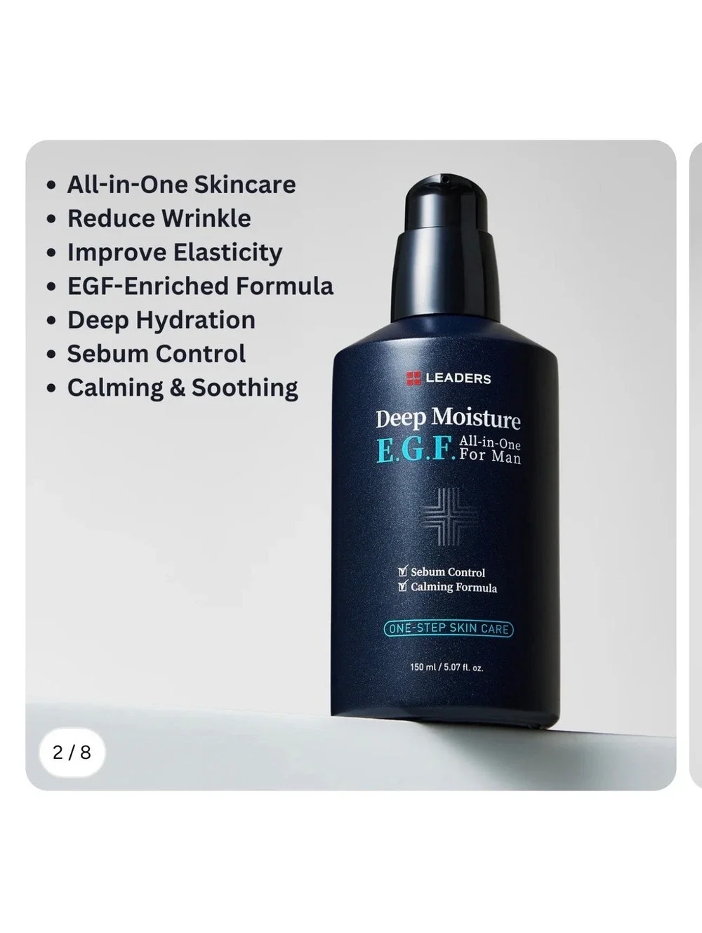 Leaders Deep Moisture E.G.F. All-in-One Skincare for Men 150ml